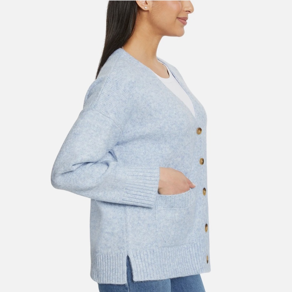 68 Ella Moss Sky Blue Button-Up Cardigan - Picture 2 of 5